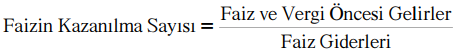 Faizin kazanılma sayısı hesaplama formülü.