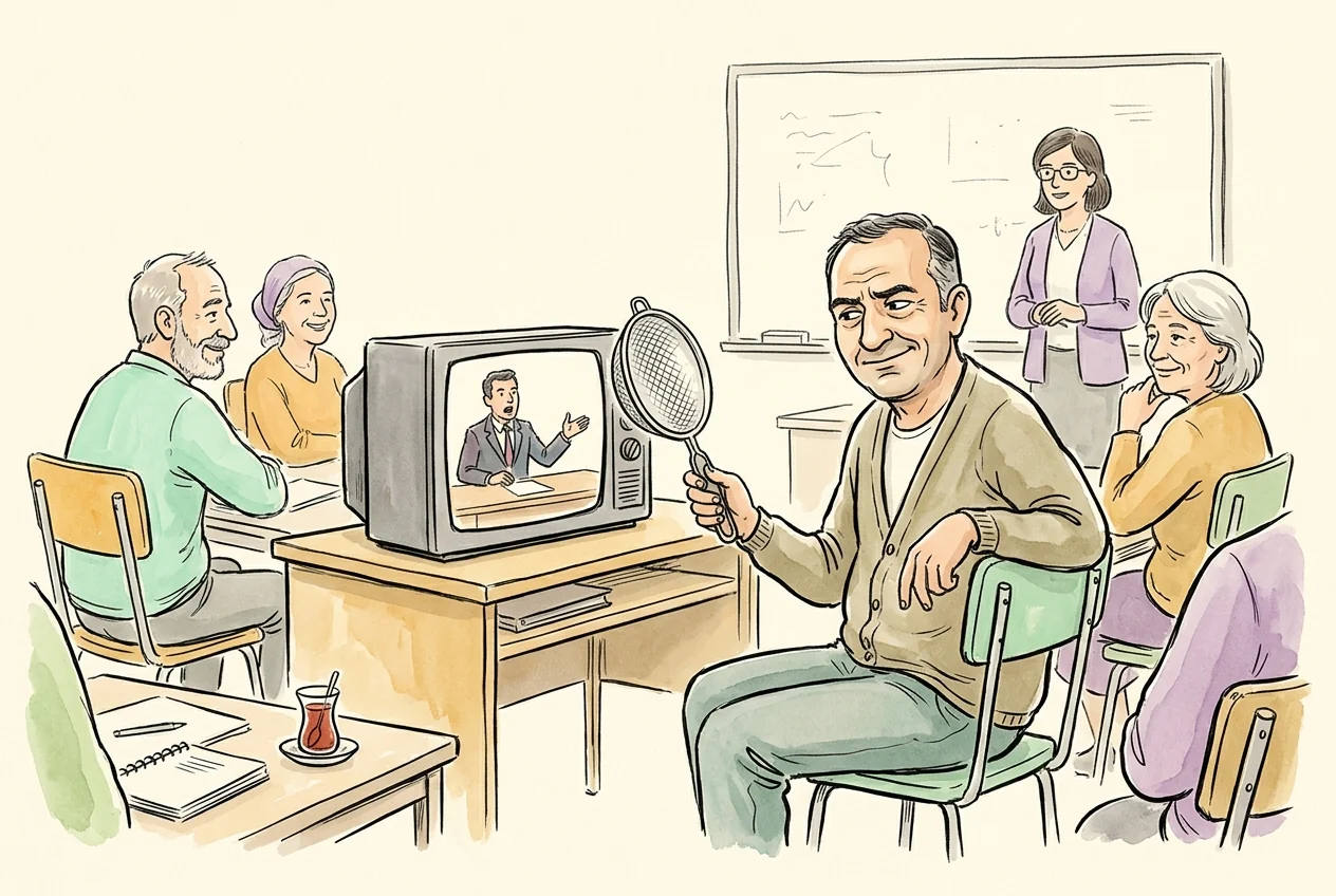 Televizyondaki iddialı ekonomi yorumlarını süzgeçten geçiren izleyici.