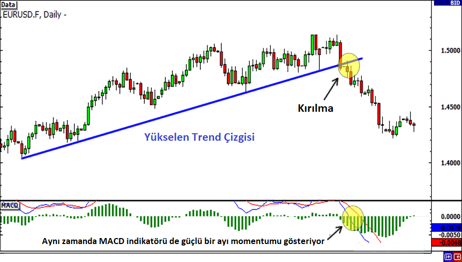 Trend Çizgileri: açıklamalı ders grafiği, örnek 2.