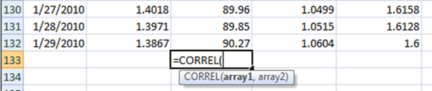 Excel ile Para Birimi Korelasyonu Nasıl Hesaplanır?: ders ekran görüntüsü, örnek 4.